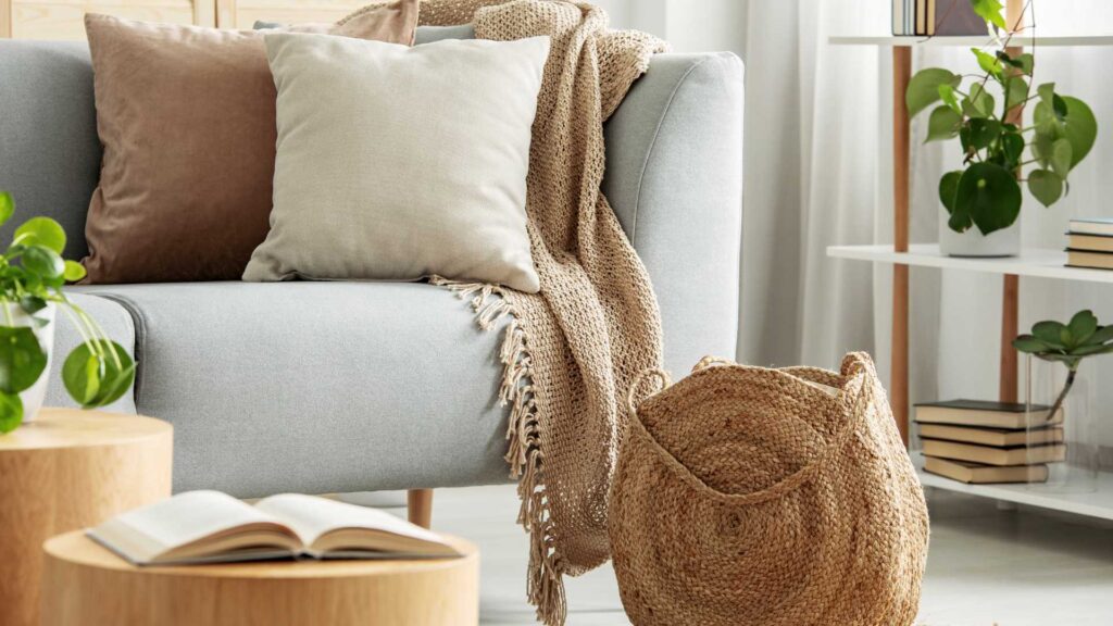 Coussin sur un canapé